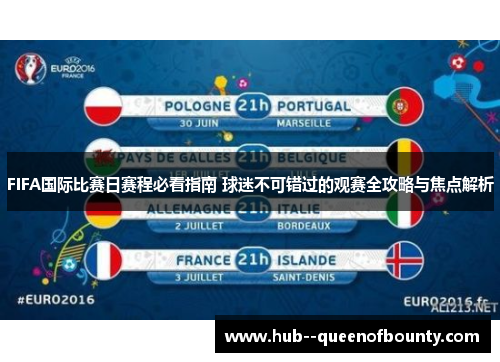 FIFA国际比赛日赛程必看指南 球迷不可错过的观赛全攻略与焦点解析